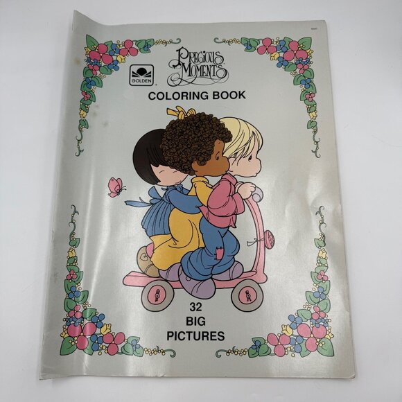 Golden Other - Precious Moments Coloring Book 32 Big Pictures Pages 1993 Uncolored 20"x15" READ